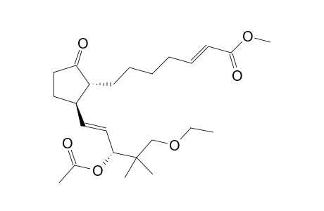 7-[2-(4,4-Dimethyl-5-ethoxy-3alpha-hydroxy-trans-1-pentenyl)-5-oxocyclopentyl]-trans-2-heptenoic acid, methyl ester, acetate