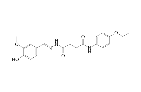 N-(4-ethoxyphenyl)-4-[(2E)-2-(4-hydroxy-3-methoxybenzylidene)hydrazino]-4-oxobutanamide