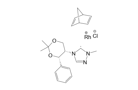 (4S,5S)-Chloro(1-methyl-4-(2,2-dimethyl-4-phenyl-1,3-di-oxan-5-yl)-4,5-dihydro-1H-1,2,4-triazol-5-ylidene)(eta-4-1,5-norbornadiene)rhodium(I)