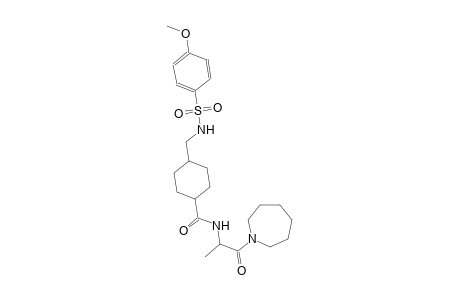 cyclohexanecarboxamide, N-[(1S)-2-(hexahydro-1H-azepin-1-yl)-1-methyl-2-oxoethyl]-4-[[[(4-methoxyphenyl)sulfonyl]amino]methyl]-