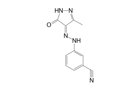 3-[(2E)-2-(3-Methyl-5-oxo-1,5-dihydro-4H-pyrazol-4-ylidene)hydrazino]benzonitrile