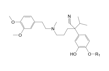 Verapamil-M (bis-O-demethyl-glucuronide) isomer 1 MS2