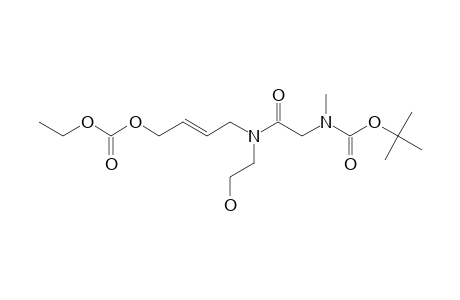 N-TERT.-BUTYLOXYCARBONYL-SARCOSYL-[N-[4-ETHOXYCARBONYLOXY-(2E)-BUTEN-1-YL]-N-(2-HYDROXYETHYL)]-AMIDE;MAJOR-ROTAMER