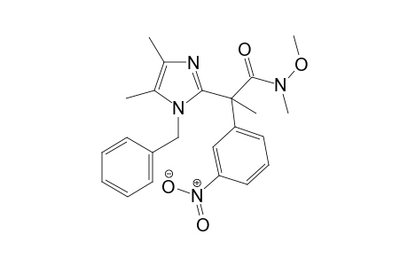 2-(1-Benzyl-4,5-dimethylimidazol-2-yl)-2-(3-nitrophenyl)propionic acid N,O-dimethylhydroxamide