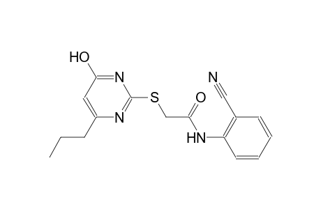 acetamide, N-(2-cyanophenyl)-2-[(4-hydroxy-6-propyl-2-pyrimidinyl)thio]-