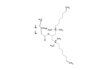 (2-hydroxytrimethylene)bis[dimethylheptylammonium]dibromide, laurate