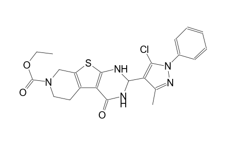 ethyl 2-(5-chloro-3-methyl-1-phenyl-1H-pyrazol-4-yl)-4-oxo-1,3,4,5,6,8-hexahydropyrido[4',3':4,5]thieno[2,3-d]pyrimidine-7(2H)-carboxylate