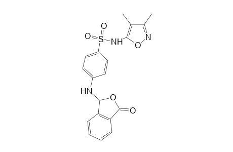 N-(3,4-dimethyl-1,2-oxazol-5-yl)-4-[(3-oxidanylidene-1H-2-benzofuran-1-yl)amino]benzenesulfonamide