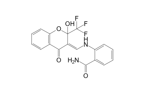 2-({[2-Hydroxy-4-oxo-2-(trifluoromethyl)chroman-3-ylidene]methyl}amino)benzamide