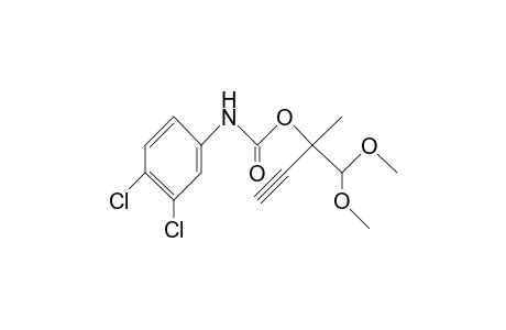 Carbamic acid, (3,4-dichlorophenyl)-, 1-(dimethoxymethyl)-1-methyl-2-propynyl ester