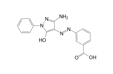 3-[(3-Amino-5-hydroxy-1-phenyl-1H-pyrazol-4-yl)diazenyl]benzoic acid