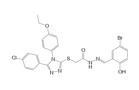 N'-[(E)-(5-bromo-2-hydroxyphenyl)methylidene]-2-{[5-(4-chlorophenyl)-4-(4-ethoxyphenyl)-4H-1,2,4-triazol-3-yl]sulfanyl}acetohydrazide