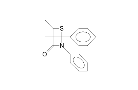 4,5-Dimethyl-1,2-diphenyl-6-thia-2-aza-bicyclo(2.2.0