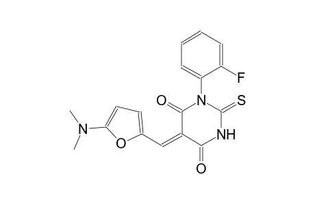 (5Z)-5-{[5-(dimethylamino)-2-furyl]methylene}-1-(2-fluorophenyl)-2-thioxodihydro-4,6(1H,5H)-pyrimidinedione