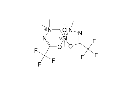 [N-(DIMETHYLAMINO)-TRIFLUOROACETIMIDATO-N,O]-[1-[(1.1-DIMETHYL-2-TRIFLUOROACETYL)-HYDRAZONIUM]-METHYL-C,O]-METHYLCHLOROSILICON-(IV)