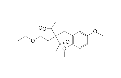 3-acetyl-3-(2,5-dimethoxybenzyl)-4-oxovaleric acid, ethyl ester