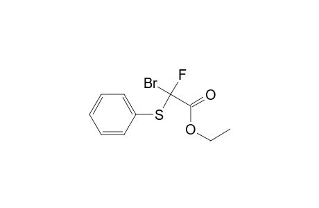 Acetic acid, bromofluoro(phenylthio)-, ethyl ester