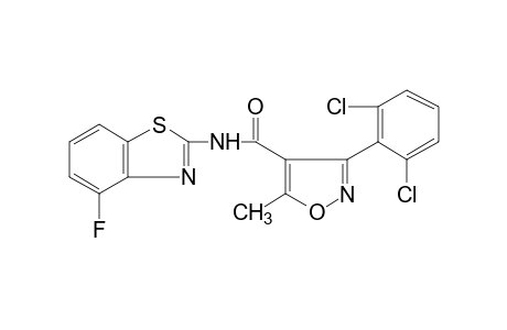 3-(2,6-dichlorophenyl)-N-(4-fluoro-2-benzothiazolyl)-5-methyl-4-isoxazolecarboxamide