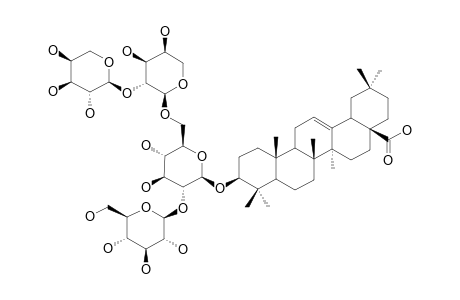 PITHEDULOSIDE-F;OLEANOLIC-ACID-3-O-ALPHA-L-ARABINOPYRANOSYL-(1->2)-ALPHA-L-ARABINOPYRANOSYL-(1->6)-[BETA-D-GLUCOPYRANOSYL-(1->2)]-BETA-D-GLUCOPYRAN