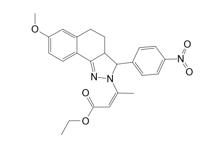 2-butenoic acid, 3-[3,3a,4,5-tetrahydro-7-methoxy-3-(4-nitrophenyl)-2H-benz[g]indazol-2-yl]-, ethyl ester, (2Z)-