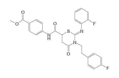 benzoic acid, 4-[[[(2Z)-3-[2-(4-fluorophenyl)ethyl]-2-[(2-fluorophenyl)imino]tetrahydro-4-oxo-2H-1,3-thiazin-6-yl]carbonyl]amino]-, methyl ester