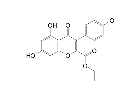 5,7-dihydroxy-3-(p-methoxy)-4-oxo-4H-1-benzopyran-2-carboxylic acid, ethyl ester