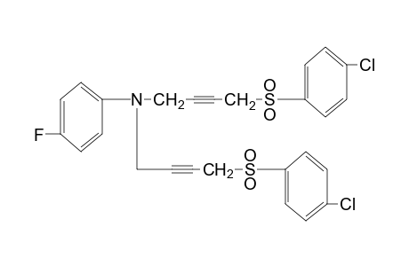 N,N-bis{4-[(p-chlorophenyl)sulfonyl]-2-butynyl}-p-fluoroaniline