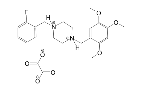 1-(2-fluorobenzyl)-4-(2,4,5-trimethoxybenzyl)piperazinediium oxalate