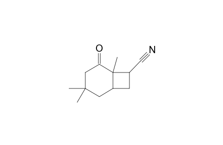 5-Oxo-3,3,6-trimethylbicyclo[4.2.0]octane-7-(exo)-carbonitrile