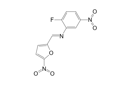 N-(2-Fluoro-5-nitrophenyl)-N-[(E)-(5-nitro-2-furyl)methylidene]amine