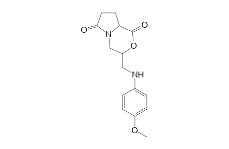 3-(4-methoxyphenylamino)methyl-tetrahydro-pyrrolo[2,1-c][1,4]oxazine-1,6-dione