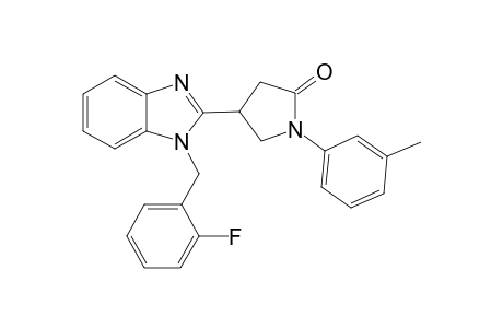 2-Pyrrolidinone, 4-[1-[(2-fluorophenyl)methyl]-1H-1,3-benzimidazol-2-yl]-1-(3-methylphenyl)-