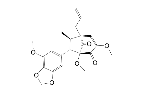 (7S,8R,1'R,3'R)-4'-HYDROXY-3,4-METHYLENEDIOXY-3',5',5-TRIMETHOXY-2',4'-DIOXO-DELTA(1,3,5,5',8')-8.1',7.3'-NEOLIGNAN