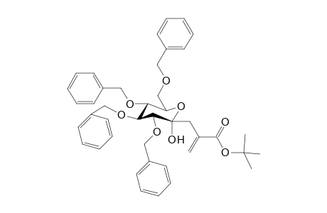 tert-Butyl 5,6,7,9-tert-O-benzyl-2,3-dideoxy-2-methylidene-.alpha.-D-gluco-4,8-pyranoso-non-4-ulosonate