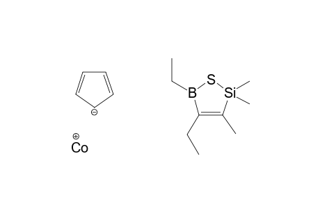 (eta5-Cyclopentadienyl)(eta4-4,5-diethyl-2,5-dihydro-2,2,3-trimethyl-1,2,5-thiasilaborol)cobalt