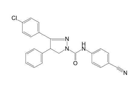 3-(p-chlorophenyl)-4'-cyano-4-phenyl-2-pyrazoline-1-carboxanilide