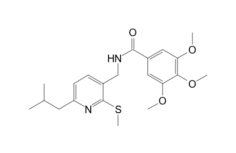 3,4,5-trimethoxy-N-[[6-(2-methylpropyl)-2-(methylthio)-3-pyridinyl]methyl]benzamide