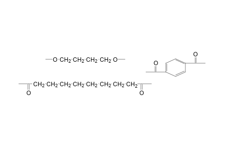 Copolyester of 1,4-butanediol with terephthalic and sebacic acids