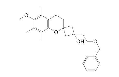 trans-3'-(2-(Benzyloxy)ethyl)-6-methoxy-5,7,8-trimethylspiro-[chromane-2,1'-cyclobutan]-3'-ol