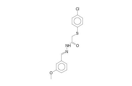 2-[(4-Chlorophenyl)sulfanyl]-N'-[(E)-(3-methoxyphenyl)methylidene]acetohydrazide