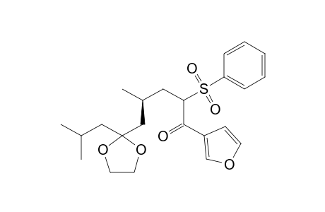 (2R/S,4R)-2-Benzenesulfonyl-1-furan-3-yl-5-(2-isobutyl-1,3-dioxolan-2-yl)-4-methylpentan-1-one