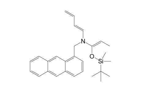 (Z)-N-[(E)-Buta-1,3-dienyl]-N-(anthranylmethyl)-1-(tert-butyldimethylsilyloxy)prop-1-enamine