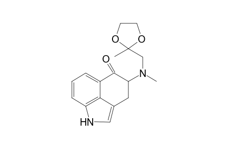 4-[N-METHYL-N-ACETONYL-(2',2'-ETHYLENEDIOXY)]-AMINO-3,4-DIHYDRO-1H-BENZO-[C,D]-INDOL-5-ONE