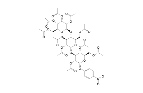 #5D;4-NITROPHENYL_(2,3,4,6-TETRA-O-ACETYL-BETA-D-GLUCOPYRANOSYL)-(1->4)-(2,3,6-TRI-O-ACETYL-BETA-D-GLUCOPYRANOSYL)-(1->3)-2,4,6-TRI-O-ACETYL-BETA-D-GLUCOPY