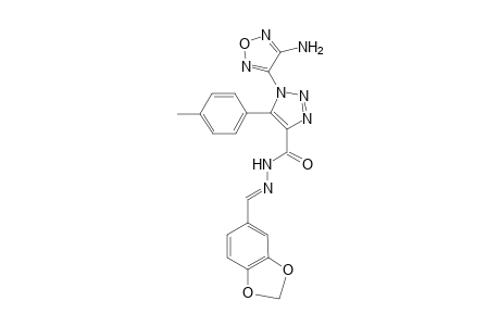 1-(4-amino-1,2,5-oxadiazol-3-yl)-N'-[(E)-1,3-benzodioxol-5-ylmethylidene]-5-(4-methylphenyl)-1H-1,2,3-triazole-4-carbohydrazide