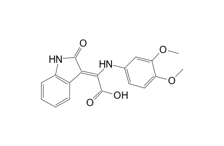 (2Z)-(1,2-Dihydro-2-oxo-3H-indol-3-ylidene)[(3,4-dimethoxyphenyl)amino]ethanoic Acid