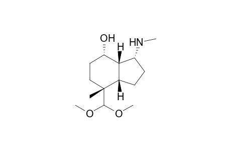 (1.beta.,2.alpha.,6.beta.,9.alpha.)-9-Methylamino-5.alpha.-dimethoxymethyl-5.beta.-methyl-bicyclo[4.3.0]nonan-2-ol