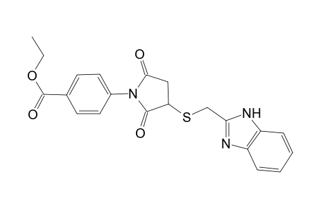 Benzoic acid, 4-[3-[(1H-1,3-benzimidazol-2-ylmethyl)thio]-2,5-dioxo-1-pyrrolidinyl]-, ethyl ester