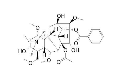 Aconitane-3,8,13,14,15-pentol, 20-ethyl-1,6,16-trimethoxy-4-(methoxymethyl)-, 8-acetate 14-benzoate, (1.alpha.,3.alpha.,6.alpha.,14.alpha.,15.alpha.,16.beta.)-