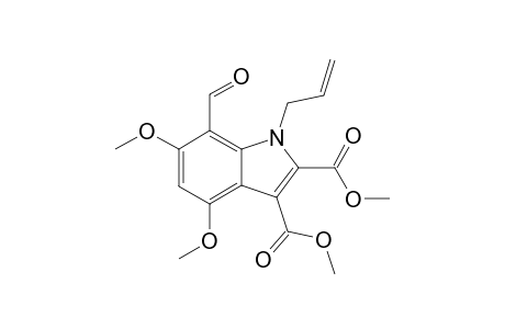 Dimethyl 7-formyl-4,6-dimethoxy-1-(prop-2'-enyl)indole-2,3-dicarboxylate